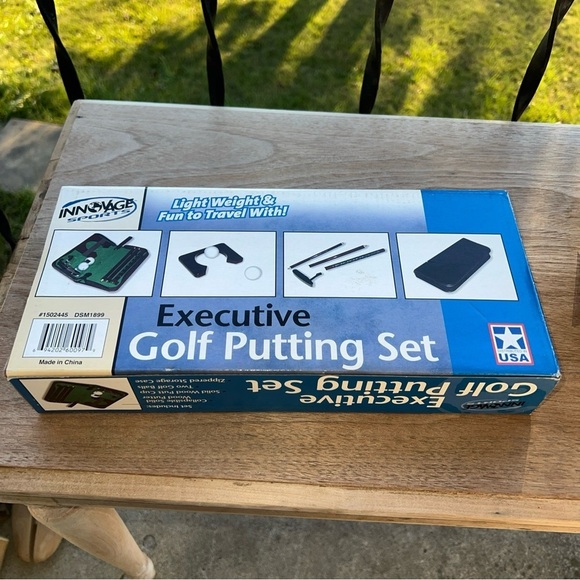New Executive Golf Putting Set - Solid Wood Vintage INNOVAGE SPORTS - Picture 2 of 6